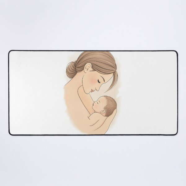 Item preview, Mother and Baby Love – Tender Motherhood Illustration designed and sold by Mido-artister.