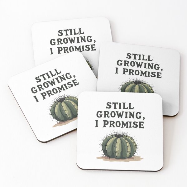 Item preview, Round cactus promising that it is still growing designed and sold by Prints by Mat.