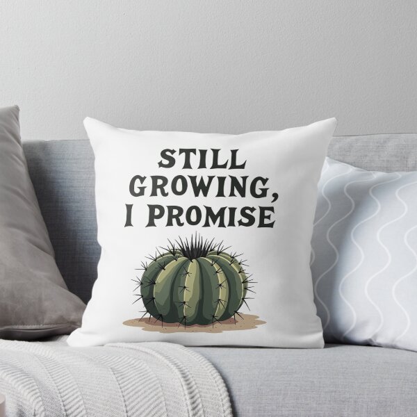 Item preview, Round cactus promising that it is still growing designed and sold by Prints by Mat.