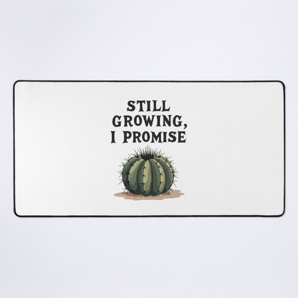 Item preview, Round cactus promising that it is still growing designed and sold by Prints by Mat.