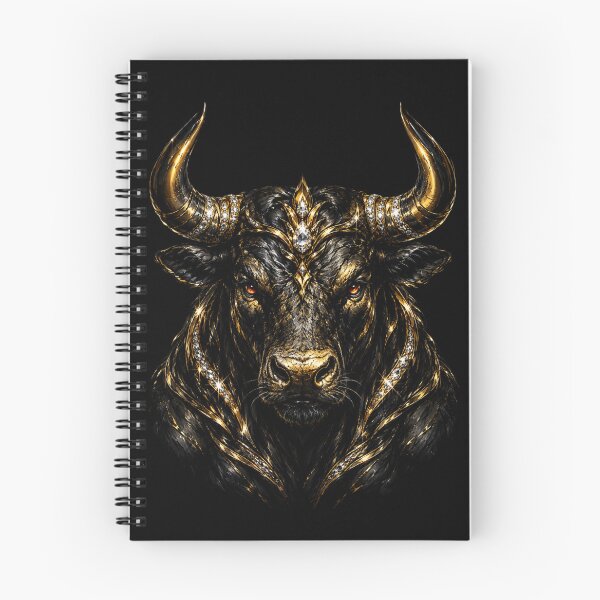 Item preview, Regal Bull Sovereign – Black & Gold Power Animal Art designed and sold by TheLumina.