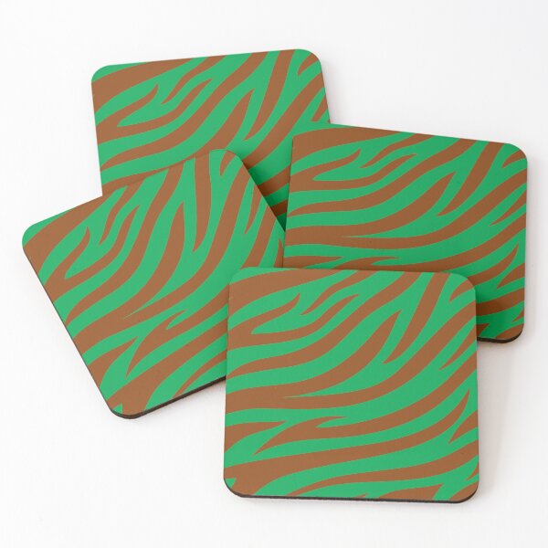 Item preview, Modern Graphic Zebra Print Pattern | Green & Brown designed and sold by Frohyou.