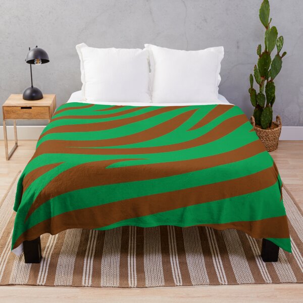 Item preview, Modern Graphic Zebra Print Pattern | Green & Brown designed and sold by Frohyou.