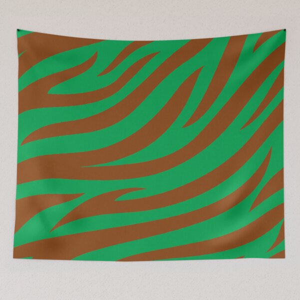Item preview, Modern Graphic Zebra Print Pattern | Green & Brown designed and sold by Frohyou.