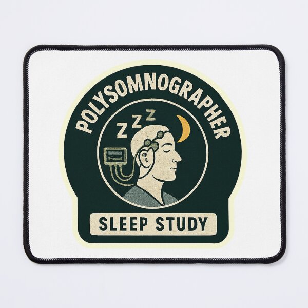 Item preview, Polysomnographer, Sleep Study Sticker Design designed and sold by TeeCraftTeeCo.