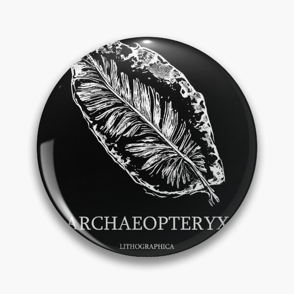 Item preview, Archaeopteryx Lithographica Feather Fossil - Minimalist Linocut Paleontology designed and sold by cyareq.