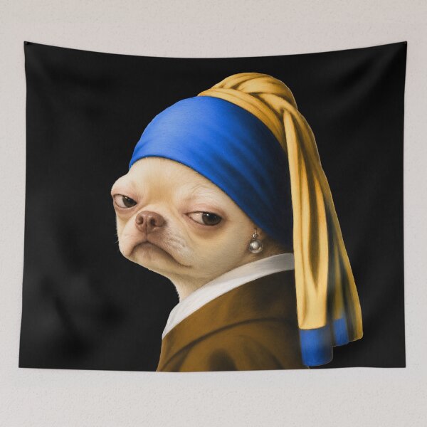 Item preview, Grumpy Dog with a Pearl Earring designed and sold by AtlasMuseum.