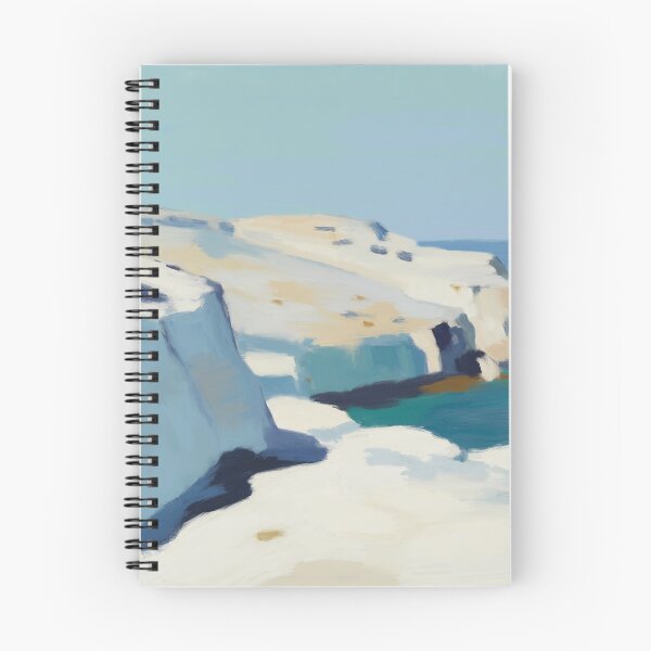 Item preview, Mediterranean Horizon — Abstract Coastal Landscape in Blue and White designed and sold by Gabitart.