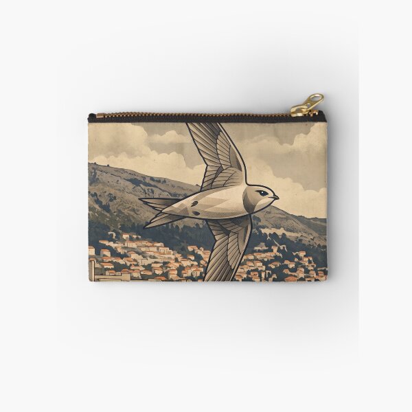 Item preview, DUBROVNIK Vintage Travel Illustration - Geometric Swift Gliding in a Medieval Citadel designed and sold by ZUMERI.