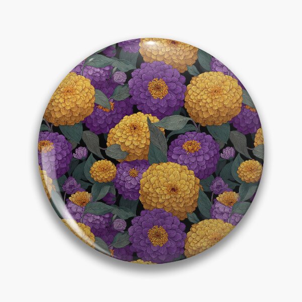 Item preview, Minimalistic Zinnia Flower  - Botanical Garden Pattern - Retirement Gifts designed and sold by RoyalStarsPatts.