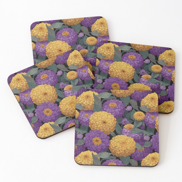 Item preview, Minimalistic Zinnia Flower  - Botanical Garden Pattern - Retirement Gifts designed and sold by RoyalStarsPatts.
