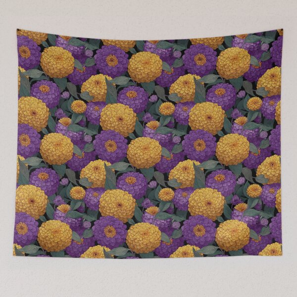 Item preview, Minimalistic Zinnia Flower  - Botanical Garden Pattern - Retirement Gifts designed and sold by RoyalStarsPatts.