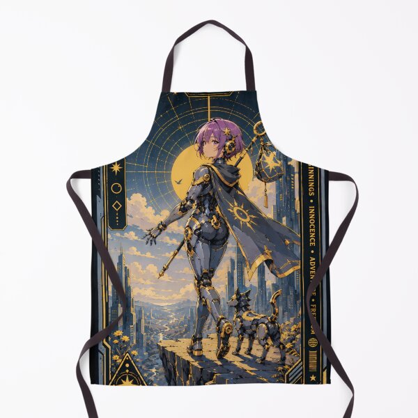 Item preview, The Fool Tarot Card – Cyberpunk Mecha Anime Girl designed and sold by Apocalyptic Art Studio.