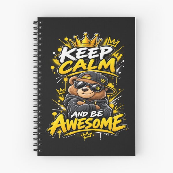 Item preview, Keep Clam and Be Awesome Funny Bear Motivational Design designed and sold by Jack W Art.