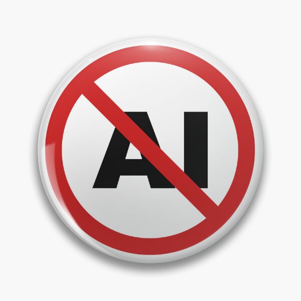 Item preview, AI Free. Set in heavy type, flat and high-contrast so it still reads small. Drawn, not generated. No AI was used to make this design. designed and sold by marcoke.