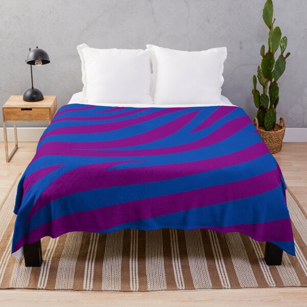 Item preview, Modern Graphic Zebra Print Pattern | Blue & Purple designed and sold by Frohyou.