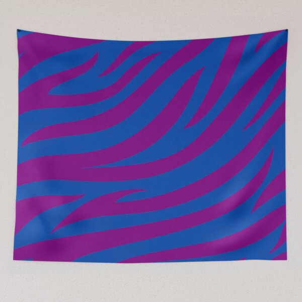 Item preview, Modern Graphic Zebra Print Pattern | Blue & Purple designed and sold by Frohyou.