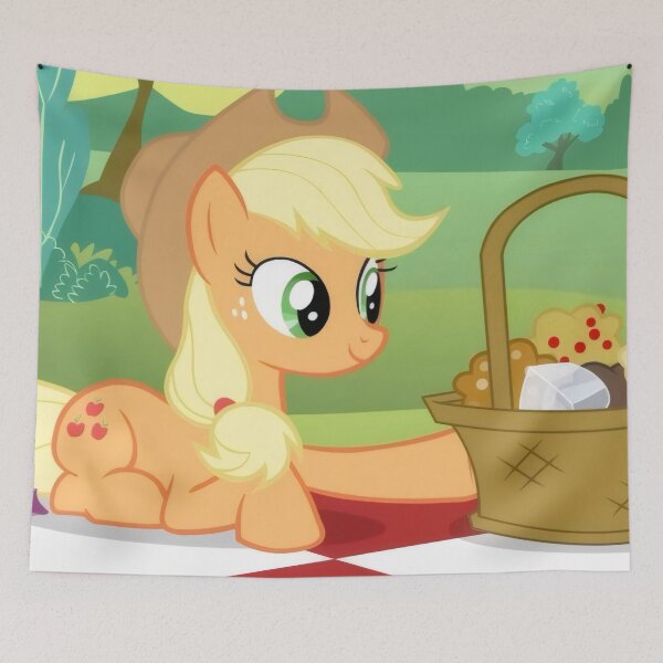Item preview, Country Farm Picnic - Cute Orange Pony & Picnic Basket Illustration designed and sold by Billy Morfo™.