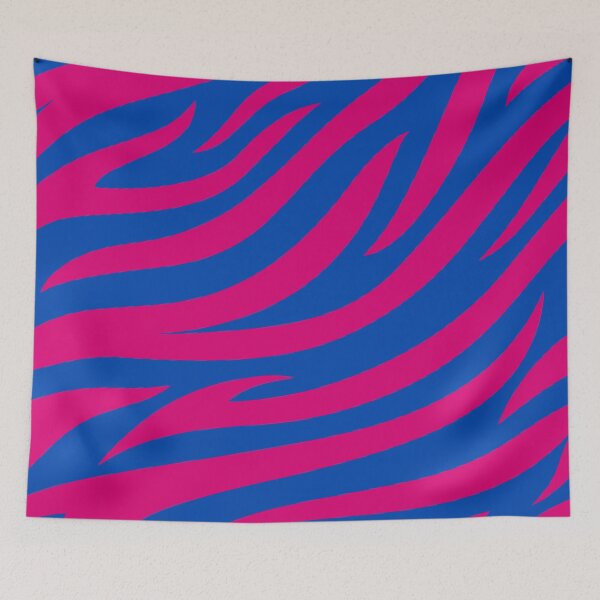 Item preview, Modern Graphic Zebra Print Pattern | Blue & Pink designed and sold by Frohyou.