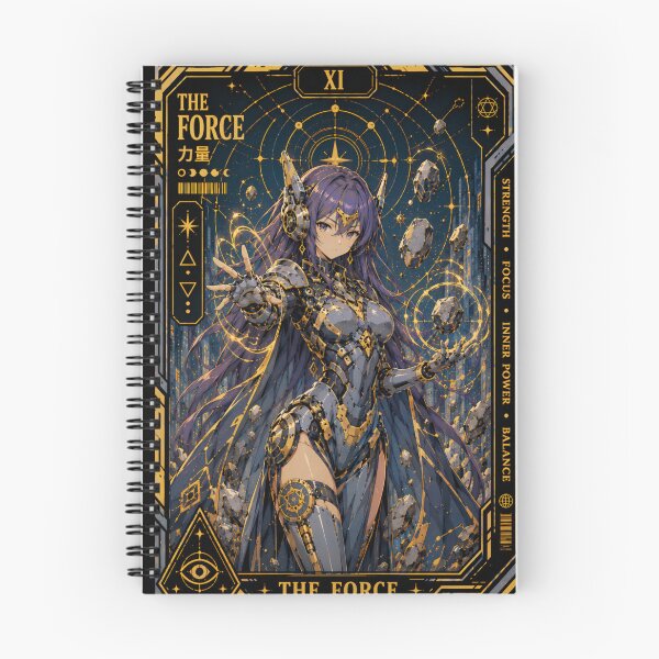 Item preview, Tarot Card The Strength – Cyberpunk Anime Mecha Girl designed and sold by Apocalyptic Art Studio.