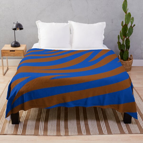 Item preview, Modern Graphic Zebra Print Pattern | Blue & Brown designed and sold by Frohyou.