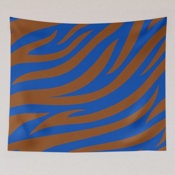 Item preview, Modern Graphic Zebra Print Pattern | Blue & Brown designed and sold by Frohyou.