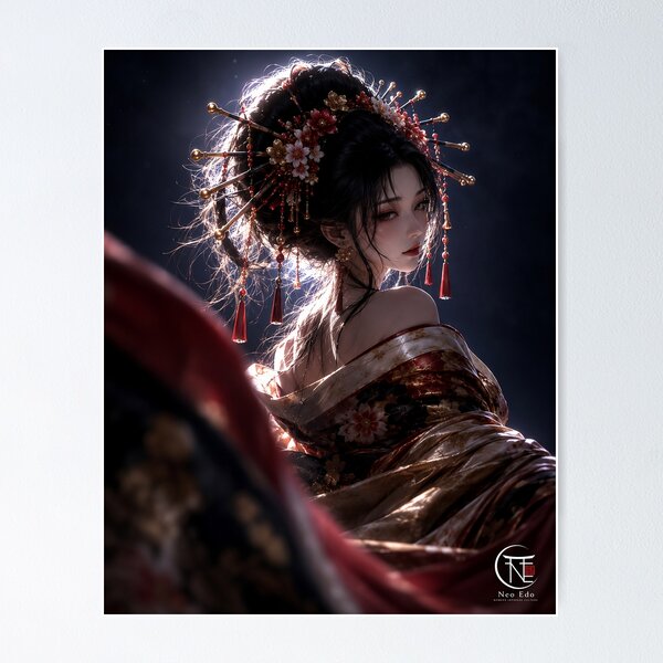 Item preview, Oiran in the Light designed and sold by Neo Edo Studio.