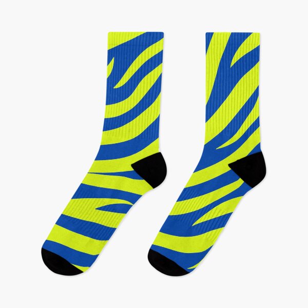 Item preview, Modern Graphic Zebra Print Pattern | Blue & Chartreuse designed and sold by Frohyou.