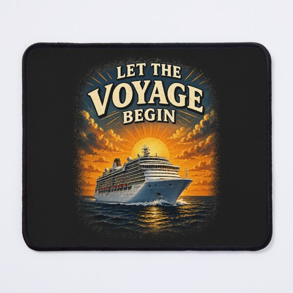 Item preview, Cruise Ship Sunset Travel Adventure Design - Let The Voyage Begin designed and sold by Alpine-Ink.