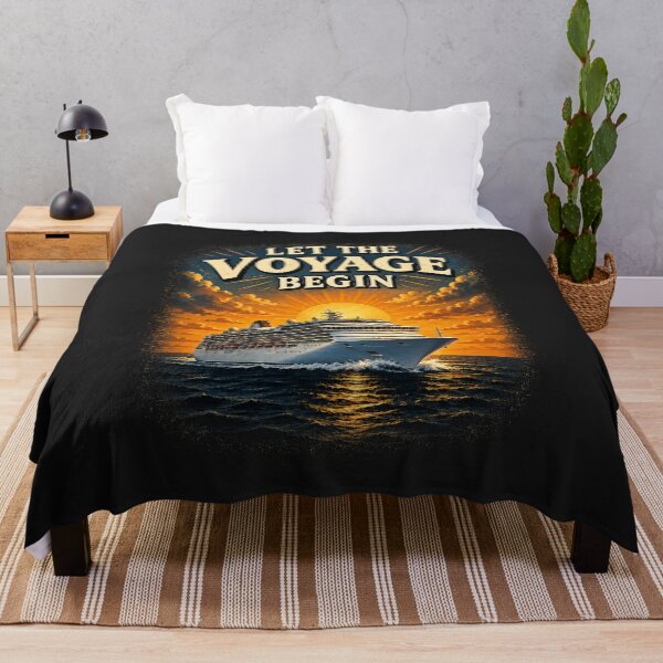 Item preview, Cruise Ship Sunset Travel Adventure Design - Let The Voyage Begin designed and sold by Alpine-Ink.