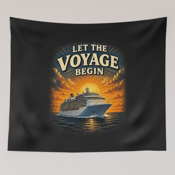 Item preview, Cruise Ship Sunset Travel Adventure Design - Let The Voyage Begin designed and sold by Alpine-Ink.