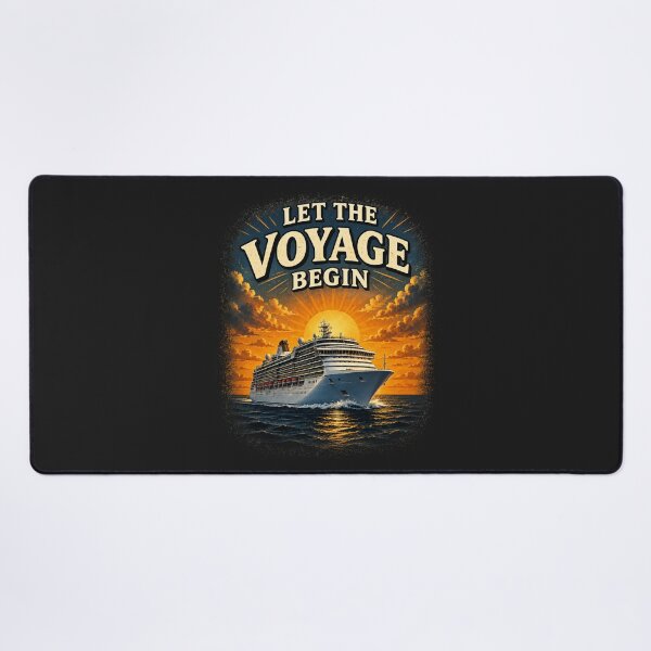 Item preview, Cruise Ship Sunset Travel Adventure Design - Let The Voyage Begin designed and sold by Alpine-Ink.