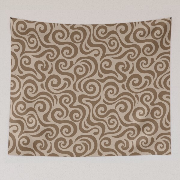 Item preview, Brown swirl pattern designed and sold by RishabhArts1.