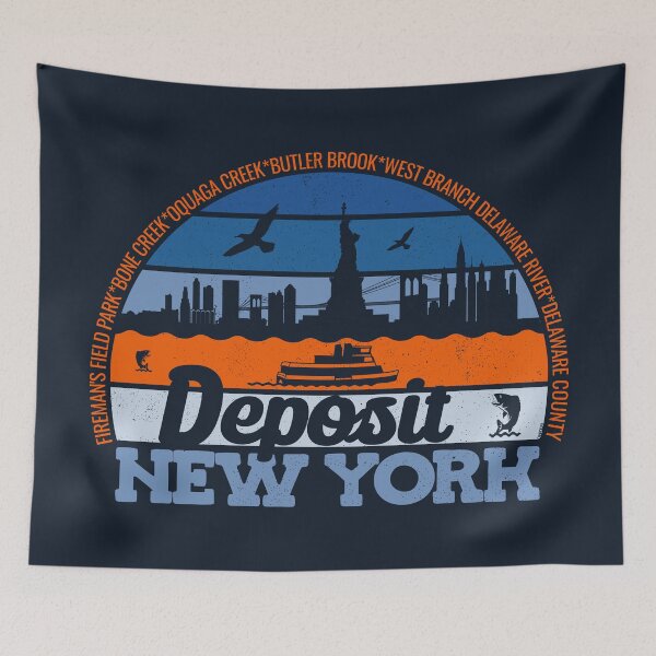 Item preview, Deposit New York Sunset Retro Vintage Local Pride Logo designed and sold by CRHPOD20.