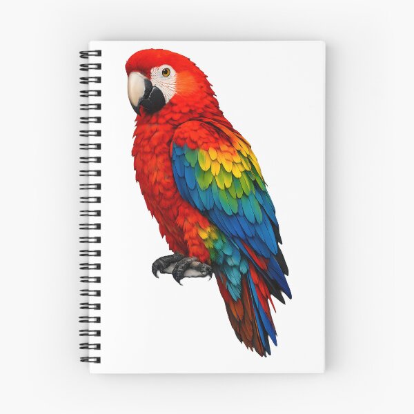 Item preview, Vibrant Scarlet Macaw Parrot Portrait designed and sold by AmirArtisanVibe.