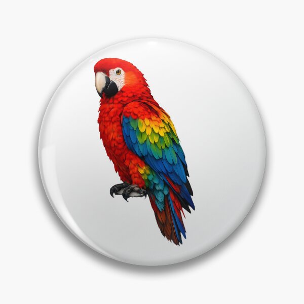 Item preview, Vibrant Scarlet Macaw Parrot Portrait designed and sold by AmirArtisanVibe.