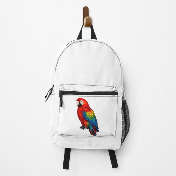 Item preview, Vibrant Scarlet Macaw Parrot Portrait designed and sold by AmirArtisanVibe.