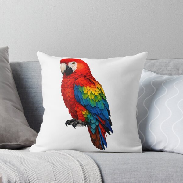 Item preview, Vibrant Scarlet Macaw Parrot Portrait designed and sold by AmirArtisanVibe.