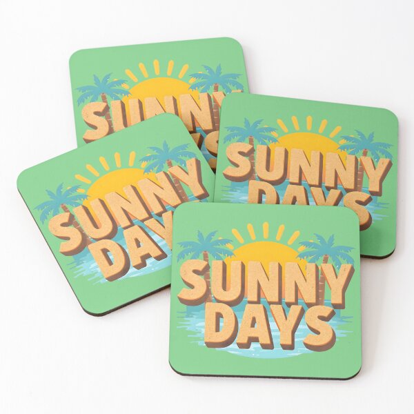 Item preview, Sunny Days: Textured Sand Typography with Palm Trees and Tropical Waves in Retro Summer Style designed and sold by Karina Creative Studio.