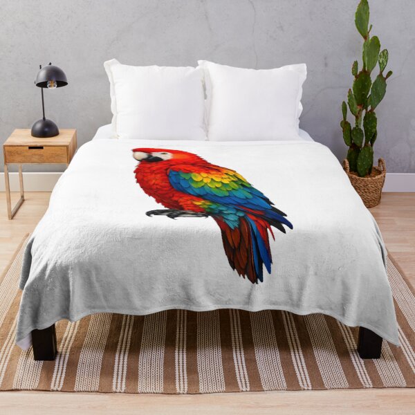 Item preview, Vibrant Scarlet Macaw Parrot Portrait designed and sold by AmirArtisanVibe.