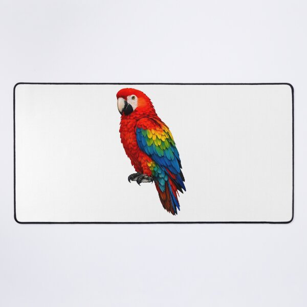 Item preview, Vibrant Scarlet Macaw Parrot Portrait designed and sold by AmirArtisanVibe.