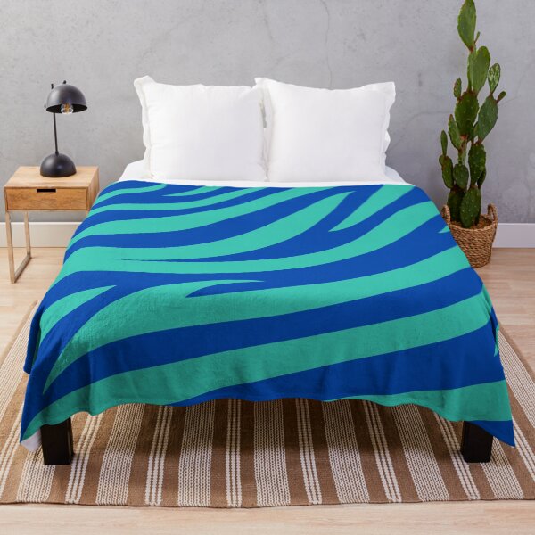 Item preview, Modern Graphic Zebra Print Pattern | Blue & Teal designed and sold by Frohyou.