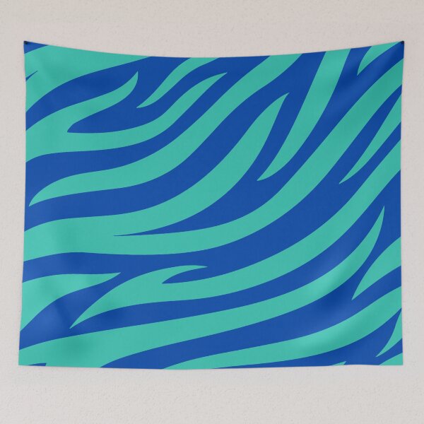Item preview, Modern Graphic Zebra Print Pattern | Blue & Teal designed and sold by Frohyou.