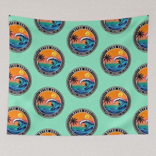 Item preview, Retro Surf | Circular Surfer Sunset Design designed and sold by AstronautMerch.