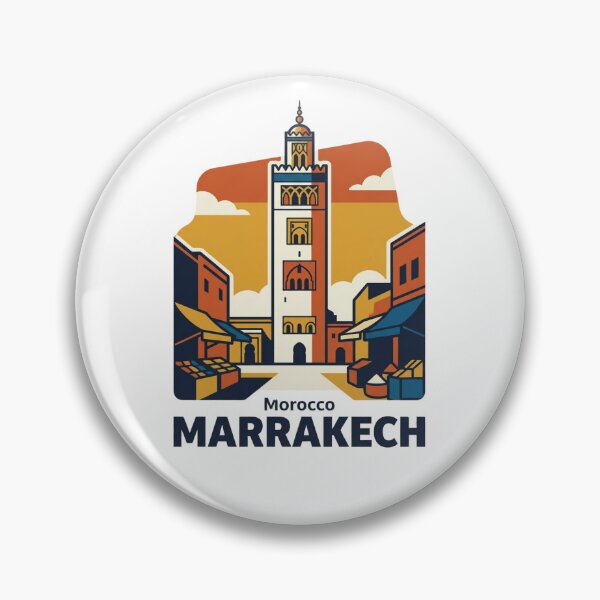 Item preview, Marrakech Koutoubia Mosque Bold Retro Graphic Art designed and sold by Inkworksbyshery.