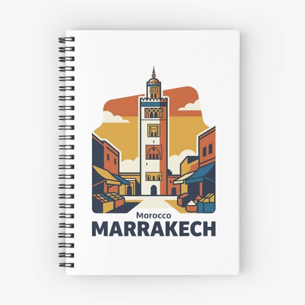 Item preview, Marrakech Koutoubia Mosque Bold Retro Graphic Art designed and sold by Inkworksbyshery.