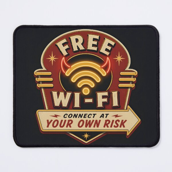 Item preview, Free Wifi Connect At Your Own Risk Funny Cybersecurity designed and sold by ThirdShiftLab.