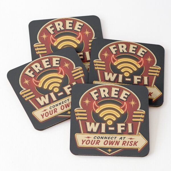 Item preview, Free Wifi Connect At Your Own Risk Funny Cybersecurity designed and sold by ThirdShiftLab.