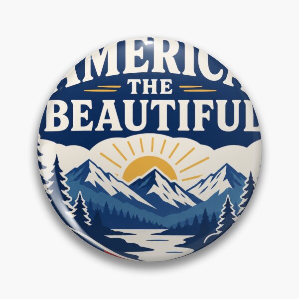 Item preview, America the Beautiful Sticker designed and sold by RedRubyBubble.
