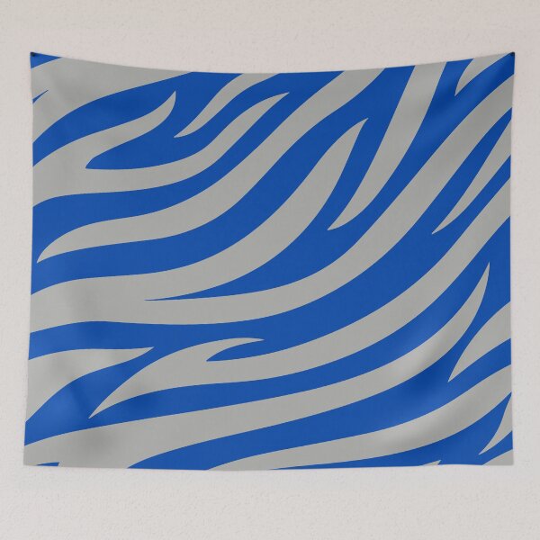 Item preview, Modern Graphic Zebra Print Pattern | Blue & Gray designed and sold by Frohyou.